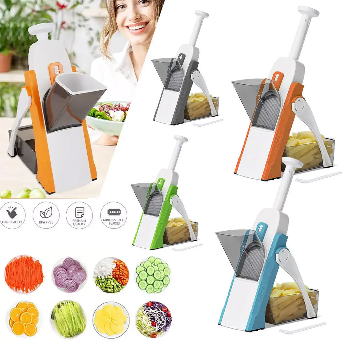4-in-1 Safe Mandoline Slicer