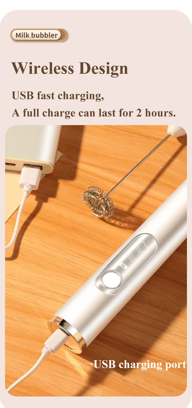 Handheld Coffee Foam Mixer