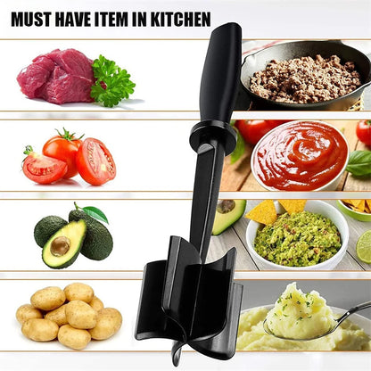 New Household Kitchen Meat Chopper Handheld Meat Grinder Mixing, Grinding and Pounding Spatula Meat Mashing Machine Kitchen Tool
