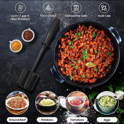 New Household Kitchen Meat Chopper Handheld Meat Grinder Mixing, Grinding and Pounding Spatula Meat Mashing Machine Kitchen Tool