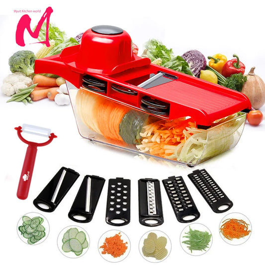 Vegetable Slicer Shredder Stainless Steel Blade  Potato And Carrot Shredder Ginger Grinder Kitchen Tool